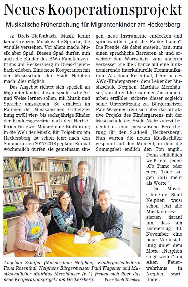 Pressemitteilung der Stadt Netphen (SZ 17.10.2016)